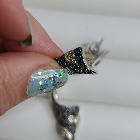 Art deco earrings and pendant set sterling… - Picture 4 of 6